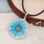 JGFinds Dried Flower Necklace 3 Pack, Resin and Cowhide - Actual Flower