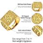 GOLDCHIC JEWELRY 1Pc/3Pcs Mens Signet Rapper Kanji Ring Rich/Luck/Wealth Blessing Lucky Ring Set Open Adjustable Size 7-11-with Gift Box