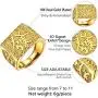 GOLDCHIC JEWELRY 1Pc/3Pcs Mens Signet Rapper Kanji Ring Rich/Luck/Wealth Blessing Lucky Ring Set Open Adjustable Size 7-11-with Gift Box