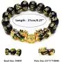 MANRUO Feng Shui Black Obsidian Wealth Bracelet Color Changed Pi Xiu Bracelets Dragon Mantra Bead Bangle Attract Wealth and Good Luck for Men/Women MANRUO Feng Shui Black Obsidian Wealth Bracelet Color Changed Pi Xiu Bracelets Dragon Mantra Bead Bangle Attract Wealth and Good Luck for Men/Women