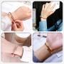 Starain Rose Gold Bracelets for Women Girls Arrow Knot Heart Leaf Bangle Bracelet Stackable Cuff Bracelet Set, 5Pcs
