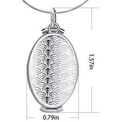 Nanafast Expanding Photo Locket Necklace Pendant 4 Pictures Chain Necklaces Memorial Gifts for Women Girls