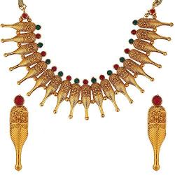 Efulgenz Indian Bollywood Traditional Kundan Stone Wedding Choker Necklace Earrings Jewelry Set