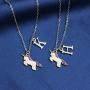 Joycuff Personalized Unicorn Birthday Gifts for Girls 18K Real Gold Necklaces for Her Daughter Sister Niece Granddaughter Initial Letter