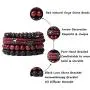 WAINIS Braided Leather Bracelets for Men Women Wrap Tiger Eye Lava Rock Beads Bracelet Woven Ethnic Tribal Rope Wristbands Bracelets Set Adjustable