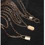 Thunaraz 6Pcs Lock Chain Necklace Statement Lock Pendant Necklace Punk Chunky Rose Gold Silver Egirl Eboy Long Multilayer Chains