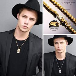 U7 Men Steampunk Jewelry Stainless Steel Rope Chain Cool Gear Pendant Necklace