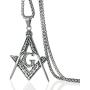 Ahappy-Gold Filled Sculpture Freemasonry Masonic Mason Pendant Necklace 19.68'' 23.6'' 27.55'' 31.5'' N282