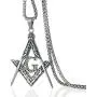Ahappy-Gold Filled Sculpture Freemasonry Masonic Mason Pendant Necklace 19.68'' 23.6'' 27.55'' 31.5'' N282