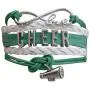 Cheer Charm Bracelet- Green Infinity Love Adjustable Cheerleading Jewelry in Team Colors for Cheerleader Cheer Charm Bracelet- Green Infinity Love Adjustable Cheerleading Jewelry in Team Colors for Cheerleader
