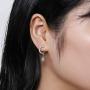 Angol Sterling Silver Drop &Dangle Moon Earrings, S925 Moon Drop Earrings with Cubic Zirconia, Crescent Moon Jewelry Dangling Earrings Hypoallergenic Jewelry for Women Teens with