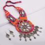 Zephyrr Afghani Turkish Tribal Long Pendant Necklace & Earrings Jewellery Sets for Women(JAN-2307)
