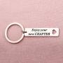 SEIRAA Bookworm Gift Enjoy Your New Chapter Keychain Retirement Gift New Beginnings Jewelry Librarian Teacher Gift