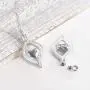 LuxglitterLin Teardrop Eye of My Heart Crystal Cremation Urn Necklace for Human Pet Ashes Holder Memorial Keepsake Pendant Jewelry