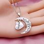 HOFOYA Jewelry Gifts for Daughter Form Mom and Dad,Birthday Day Gift for Daughter,Present for Women or Girl,I Love You Moon Necklace.