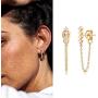 MYEARS Women Gold Stud Earrings 14K Gold Filled Small Boho Minimalist Simple Delicate Hypoallergenic Jewelry Gift