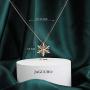 Jagucho Sterling Sliver / Rose Gold Plated Necklace Dainty Chain with Pendant Jewelry Y Pendant Necklaces Gift for Women Teen Girls