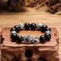 ZenBless Fengshui Black Obsidian Wealth Bracelet Pi Xiu Prosperity Pi Yao Bracelet Mantra Bead Bracelets Attract Wealth and Good Luck