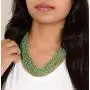 Zephyrr Fashion Hand Made Golden Multi Strand Beaded Necklace for Women