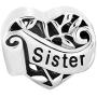 CharmSStory Grandma/Wife/Sister/Niece/Aunt Heart I Love You Beads for Bracelets