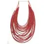Necklace / 20 Layers Bib Statement Collar Glass Beaded Choker Necklace Fashion Jewelry For Women (Red) Necklace / 20 Layers Bib Statement Collar Glass Beaded Choker Necklace Fashion Jewelry For Women (Red)