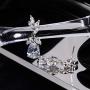 CZ Bridal Earrings for Wedding Women’s Elegant Teardrop Cubic Zirconia Cluster Floral Leaf Crystal Rhinestone Dangle Drop Earring for Bride Bridesmaids Mother of Bride Party Prom Earrings for Girls