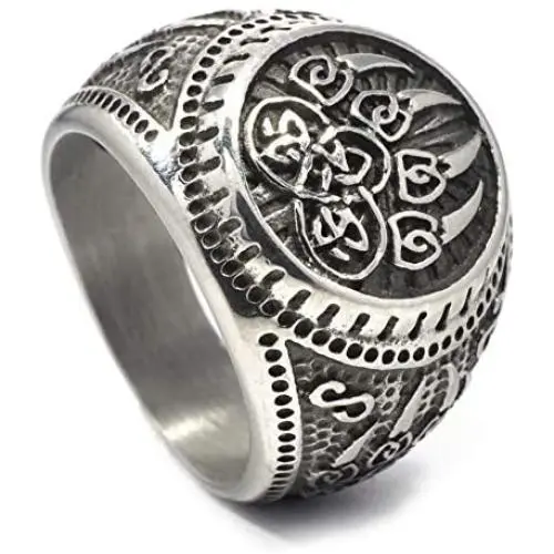 Gungneer Celtic Bear Paw Viking Berserker Spirit Mens Stainless Steel Ring Men Women Norse Protection Jewelry… Gungneer Celtic Bear Paw Viking Berserker Spirit Mens Stainless Steel Ring Men Women Norse Protection Jewelry…