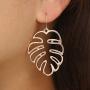 JOYID Monstera Leaf Dangle Earrings Bohemia Palm Leaves Drop Earrings Jewelry for Women Girls