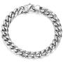 Trendsmax 11mm/15mm Mens 316L Stainless Steel Gold Chunky Curb Cuban Link Chain Bracelet Gifts for Men Boys 8 9 10 inch