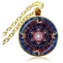 NA Metatron’s Cube Pendant Necklace, Sacred Geometry Jewelry, Hexagram Flower of Life Choker, Chakra Spiritual Chain Necklace, Handmade Gifts