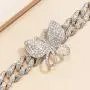 yfstyle Butterfly Cuban Link Bracelet Hip Hop Iced Out Diamond Bracelets for Women Girls Gold Plated Bracelets for Women Inlaid Rhinestone Hip Hop Jewelry Fashion Accessories