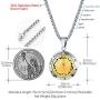 FaithHeart Saint Michael/Christopher/Anthony/St. Joseph/Patrick Pendant Necklace, Stainless Steel Essential Oil Diffuser Locket Pendants Custom Engraved Saints Jewelry (Send Gift Box)