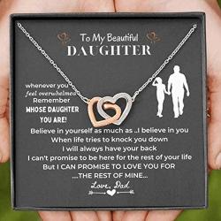 LOTUS-A Daughter Necklace from Dad - Daughter Gifts from Dad Father Daughter Gifts to My Daughter from Dad Christmas Daughter Gift Birthday Daughter Gift