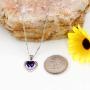Uloveido Fashion Crystal Heart Necklace Double Heart Pendant Platinum Plated Wedding Valentines Necklace for Her Y1109
