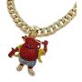 Hip Hop Iced KOOL AID MAN Pendant w/ 18'' Full Iced Cuban Choker Chain Necklace Set