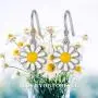 Daisy Flower Hook Earrings Sterling Silver Dangle Dangling Cute Jewelry Birthday Gifts for Women Teen Daisy Flower Hook Earrings Sterling Silver Dangle Dangling Cute Jewelry Birthday Gifts for Women Teen