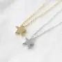 Fettero Tiny Gold Star Choker Necklace 14K Gold Filled Charm Small Star Pendant Necklaces Jewelry for Women