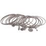 LUX ACCESSORIES Burnish Silver Tree of Life Boho Charm Bangle Set