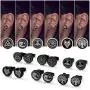 FaithHeart Viking Runes Black Stud Earrings Men Women Studs Set Jewelry 2-12 MM with Brand Packaging 6 Pairs