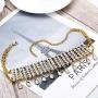 Victray Crystal Necklace Tassel Choker Neck Chain Rhinestone Necklaces Fashion Jewelry Accessory for Women and Girls