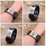 Dawapara Vintage Nordic Fenrir Viking Wolf Scandinavian Talisman Cuff Leather Bracelet Men Jewelry