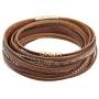 TASBERN Leopard Print Leather Wrap Bracelet in Multilayer Strands Leahter Cuff Bracelets for Women Mother Wife