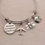 SEIRAA Travel Bracelet Wanderlust Jewelry Retirement Gift Stainless Steel Expandable Wire Bangle Adventure Lover Jewelry SEIRAA Travel Bracelet Wanderlust Jewelry Retirement Gift Stainless Steel Expandable Wire Bangle Adventure Lover Jewelry