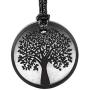 Wallystone Gems Shungite Pendant Engraving Sacred Geometry EMF Neutralizer