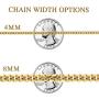 PY BLING 14K/18K Gold Plated Solid Curb Miami Cuban Link Chain Stainless Steel 4mm-8mm Diamond Cut Necklace or Bracelet for Men and Women 7-30 Inches