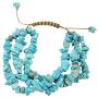 Turquoise Network Gemstone Bracelet 3-Strands (Choose Color)