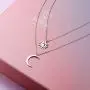 S925 Sterling Silver Multilayer Dot Bar Layered Triple Chain Pendant Necklace for Women S925 Sterling Silver Multilayer Dot Bar Layered Triple Chain Pendant Necklace for Women