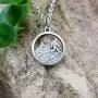 Davitu Sasquatch Necklace, Big Foot, Bigfoot Necklace, Mythology, Minimalist Pendant, Geek Gift, Fun - (Metal Color: Antique Silver Plated)