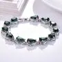 GULICX White Gold Plated Tear Drop AAA Cubic Zirconia Women Bracelet Earrings Necklace Jewelry Set GULICX White Gold Plated Tear Drop AAA Cubic Zirconia Women Bracelet Earrings Necklace Jewelry Set
