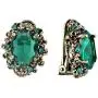 BriLove Womens Victorian Style Crystal Floral Cameo Inspired Oval Clip-On Earrings BriLove Womens Victorian Style Crystal Floral Cameo Inspired Oval Clip-On Earrings